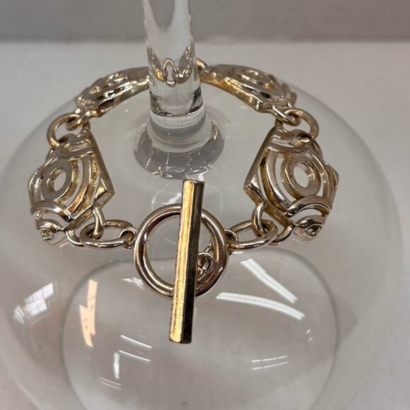 Liz Claiborne Silver Cuff Bracelet with Openwork Design - Picture 4 of 10